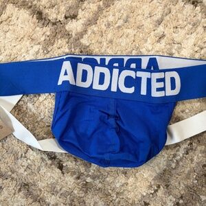 Addicted LARGE Blue/White Jockstrap NWT